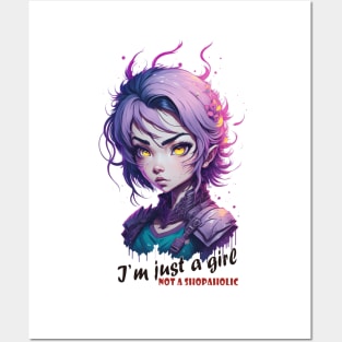 i'm just a girl humor T-shirt design Posters and Art